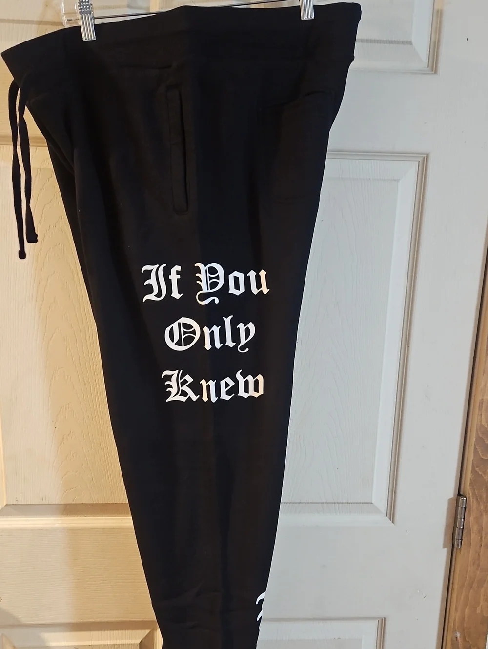 BEAUTIFUL DISASTER IF YOU ONLY KNEW JOGGER/SWEATPANT: BLACK: NEW IN PACKAGE: 1X